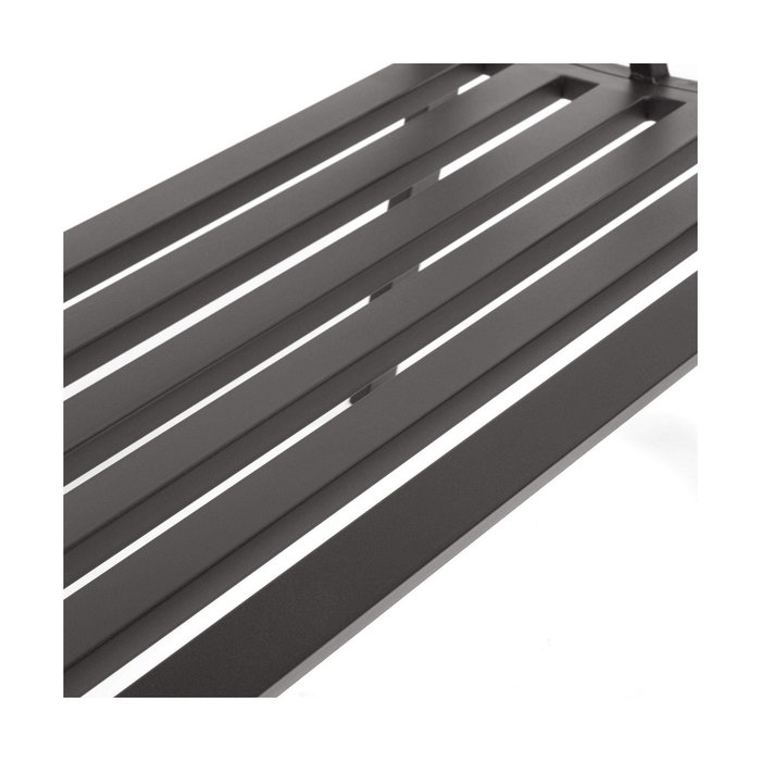 Banco de hierro para exterior antracita, 123 x 53 x 86 cm