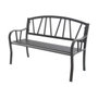 Banco de hierro para exterior antracita, 123 x 53 x 86 cm