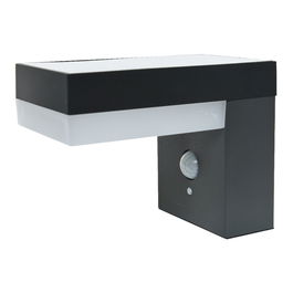 Lumineo Aplique Solar con Detector 600lm Luz Cálida 3200K IP44 Acero Inoxidable 10x16,5x13cm