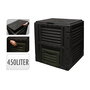 Progarden Caja de Compostaje 450 Litros Negro, 80x80x81 cm, de Polipropileno para Huerto y Jardín