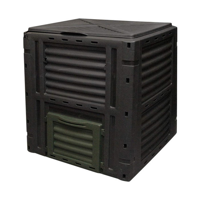 Progarden Caja de compostaje negra 450 l 80 x 80 x 81 cm