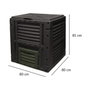 Progarden Caja de compostaje negra 450 l 80 x 80 x 81 cm