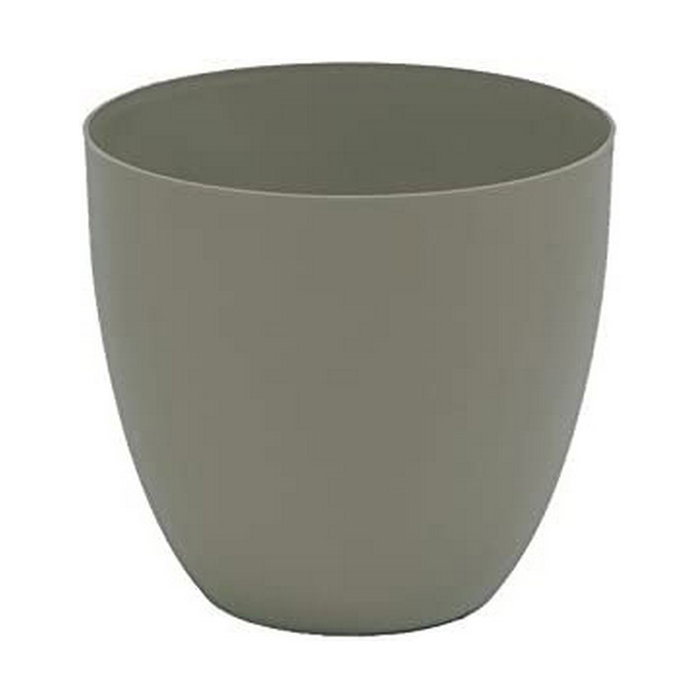 Plastiken Maceta de inyección modelo cuenco color taupe ø22 cm Plastiken Maceta de inyección modelo cuenco color taupe ø22 cm