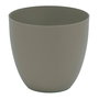 Plastiken Maceta de inyección modelo cuenco color taupe Ø22 cm para exterior en polipropileno