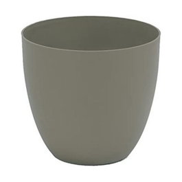 Plastiken Maceta de inyección modelo cuenco color taupe ø32 cm