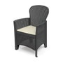 Ipae Progarden Folia Butaca Imitación Rattan Antracita 60 x 58 x 89 cm Polipropileno
