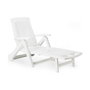 Ipae Progarden Tumbona plegable con ruedas Zircone color blanco