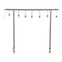 Mica Decorations Guirnalda Solar con Soporte para Mesa 10 Bombillas LED Blanco Cálido Exterior Extensible 132-250cm Alto 110cm
