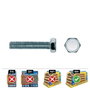 Celo Tornillo Métrico Hexagonal DIN 933 ø8x45mm Zincado (100 unidades) perno