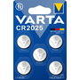 Varta CR 2025 Pila de Botón de Litio, Pack de 5 Unidades