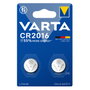 Varta CR2016 Pila de Botón de Litio 3V, Pack de 2 unidades