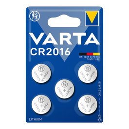 Varta CR2016 Pila de Botón Litio 3V Ø20.0 x 1.6 mm Blíster 5 Unidades