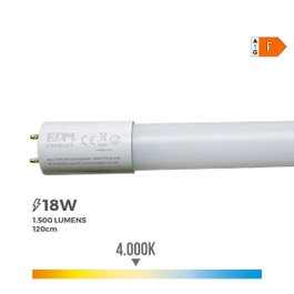Edm Tubo LED T8 18W 1950 lm 4000K Luz Día (eq. 36W) 120 cm