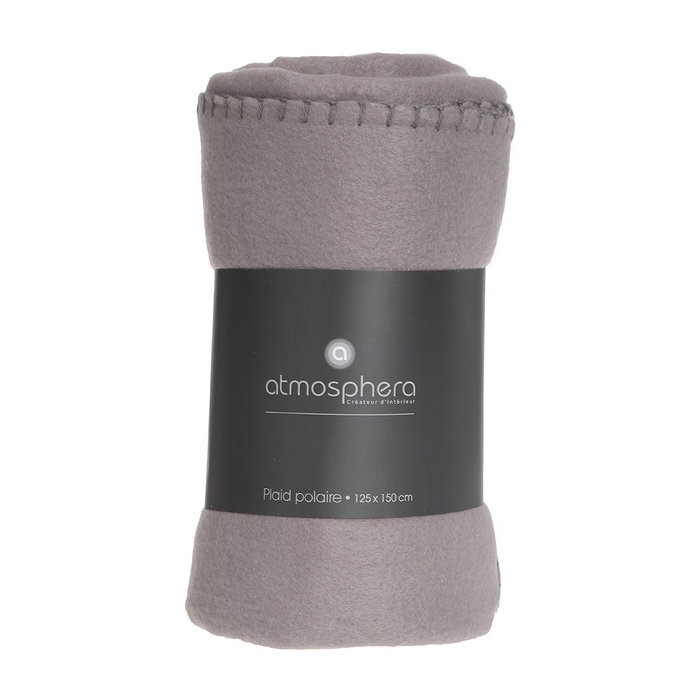Atmosphera Manta Polar de Algodón Color Visón 125 x 150 cm