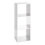 5Five Estantería de Madera Blanca para 3 Cajas Organizadoras 100,5 x 34,4 x 32 cm