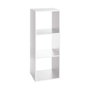 5Five Estantería de madera para 3 cajas organizadoras Blanco Modular