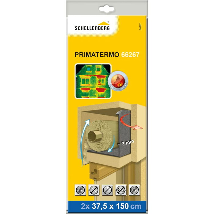 Schellenberg Rollo aislante cajón persiana 2 x 37,5 x 150 cm, 2 unidades