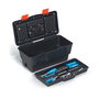 Terry eko toolbox 16 Caja de Herramientas con Bandeja y Organizador, Negra/Naranja, 40 x 20 x 17,5 cm