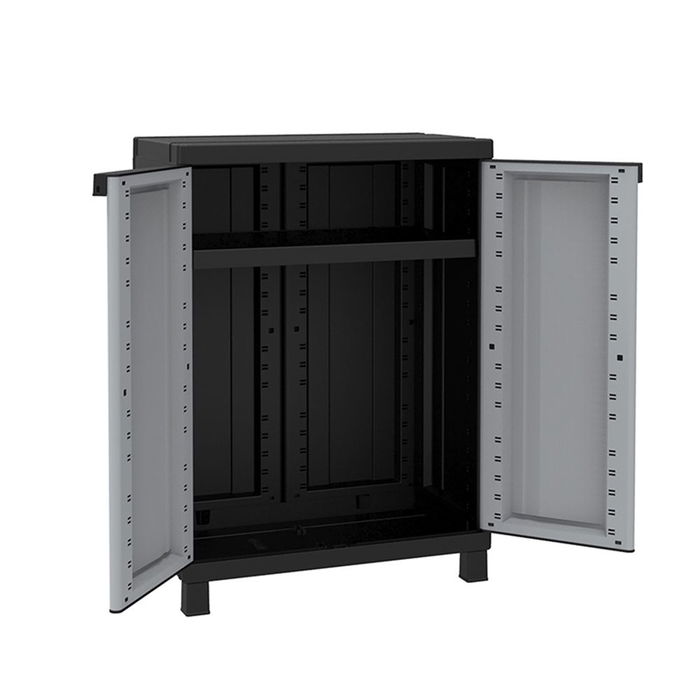 Terry Armario twistblack680 con 1 balda regulable, 2 puertas, 68 x 39 x 91,5 cm de resina Terry Armario twistblack680 con 1 balda regulable, 2 puertas, 68 x 39 x 91,5 cm de resina
