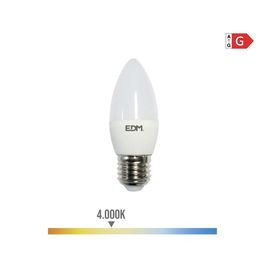 Edm Bombilla vela LED E27 5W 400 lm 4000K Luz Día Ø3,5x10 cm
