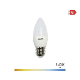 Edm Bombilla Vela LED E27 5W 400 Lm 6400K Luz Fría Ø3,5x10 cm 25000h