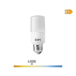 Edm Bombilla Tubular LED E27 10W 1100lm Luz Día 4000K Ø4x10,7cm