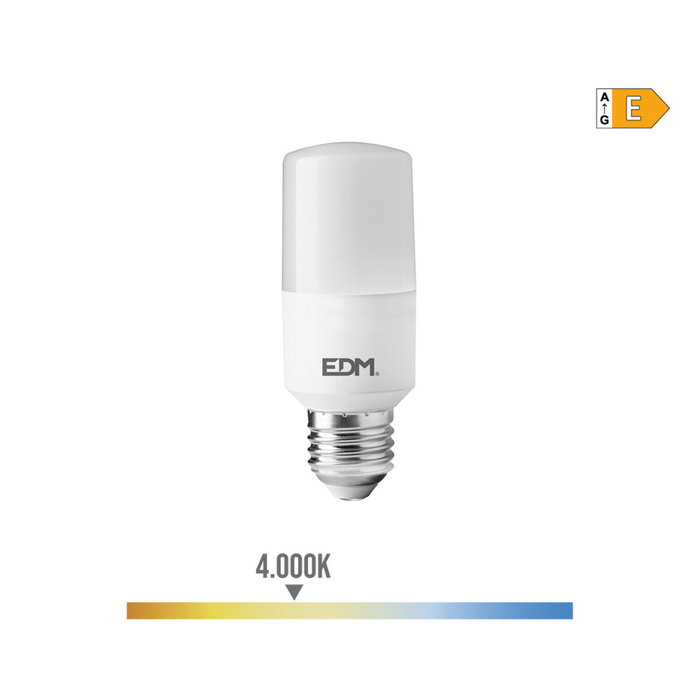 Edm Bombilla Tubular LED E27 10W 1100 lm 4000K Luz Día Edm Bombilla Tubular LED E27 10W 1100 lm 4000K Luz Día