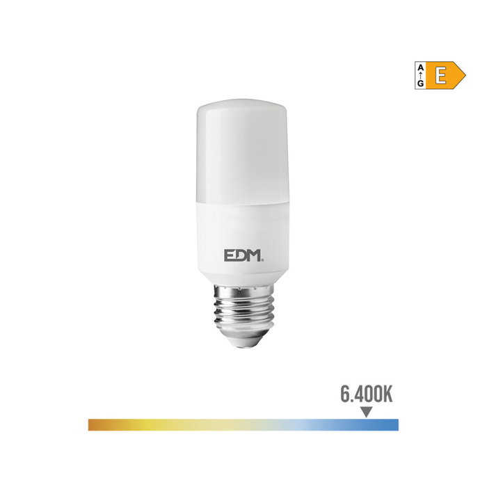 Edm Bombilla tubular LED E27 10W 1100 lm 6400K luz fría Edm Bombilla tubular LED E27 10W 1100 lm 6400K luz fría