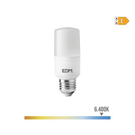 Edm Bombilla Tubular LED E27 10W 1100lm 6400K Luz Fría Ø4 x 10,7cm