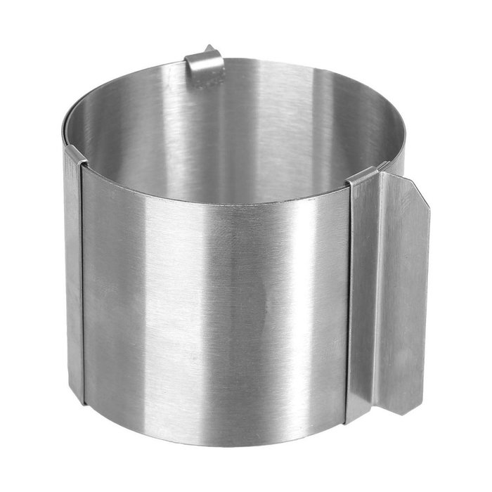 5Five Molde para emplatar inoxidable extensible ø6 - 10 cm, 4 uds