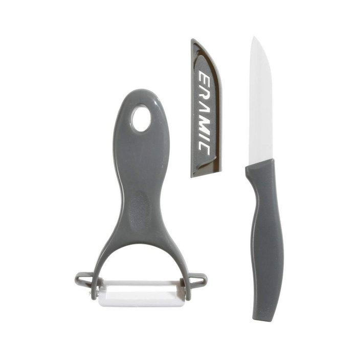 5Five Kit de pelador y cuchillo cerámico Gris 5Five Kit de pelador y cuchillo cerámico Gris