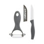 5Five Kit de pelador y cuchillo cerámico Gris