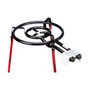 Vaello Set de paellera pulida de 46 cm con trípode y quemador de gas de 400 mm