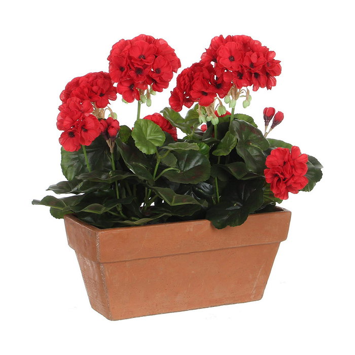 Mica Decorations Jardinera de Geranio Rojo, 29 x 13 x 40 cm Mica Decorations Jardinera de Geranio Rojo, 29 x 13 x 40 cm