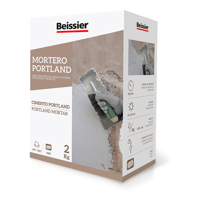 BEISSIER Mortero Portland 2 kg Gris