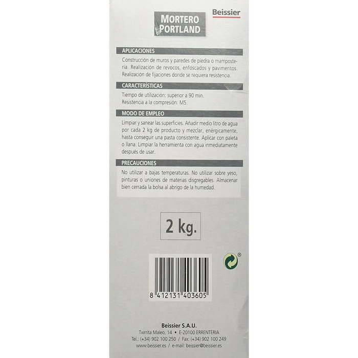 BEISSIER Mortero Portland 2 kg Gris