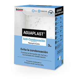 Aguaplast Plaste gris en polvo anti condensación para paredes, techos y suelos 3 kg