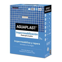 Aguaplast Impermeabilizante Plaste en Polvo Gris 1 kg para Fachadas, Hormigón y Piscinas, Alta Adherencia y Resistencia al Agua Salada