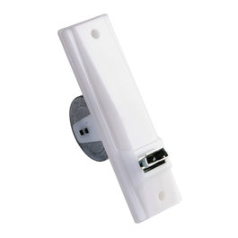 Cambesa Recogedor 1003 con placa plástico blanco grande empotrable 170x70mm para cintas de 22mm