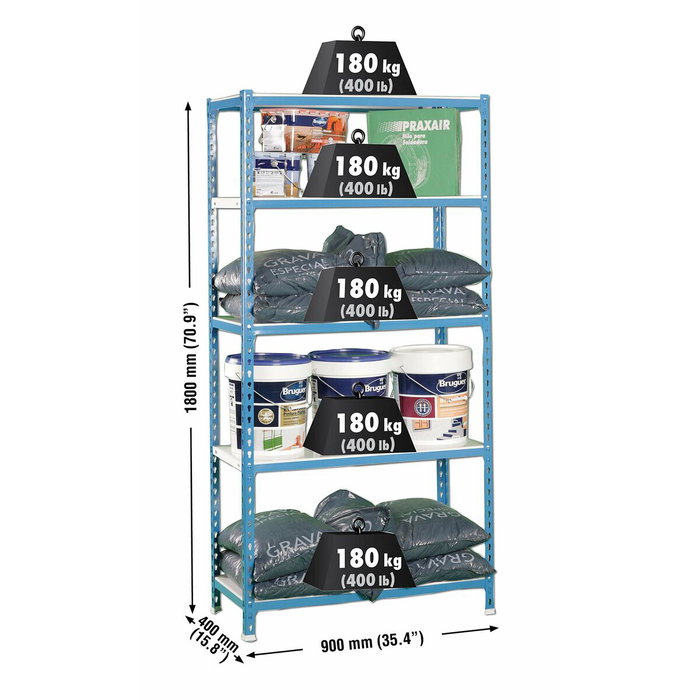Simon Rack Simonclick 5 / 400 Azul / galvanizado