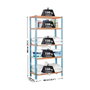 Simon Rack Estantería Metálica Maderclick 5/400 Azul/Naranja/Madera