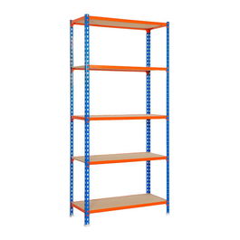 Simon Rack Estantería Metálica Maderclick 5/400 sin Tornillos | 5 Estantes | 180x90x40cm | 150kg por Estante | Metal y Aglomerado