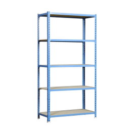 Simon Rack Estantería metálica Maderclick Plus 5/500 azul/madera