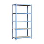Simon Rack Estantería metálica Maderclick Plus 5/500 azul/madera