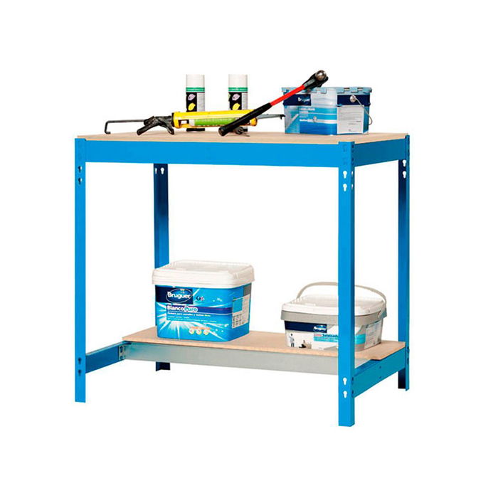 Simon Rack Banco de trabajo Simonwork BT0 900 x 600 mm Metal/Madera Azul Capacidad 400 kg Calidad Europea