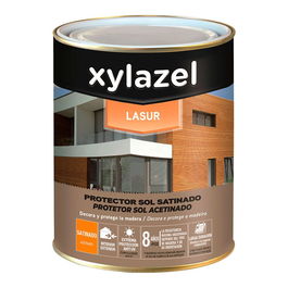 Xylazel Protector Solar Satinado Incoloro 375 ml Máxima Protección UV para Madera Interior Exterior