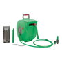 Super Ego Enrollador de Manguera Automático Soporte Mural Portamanguera 20 m Verde Polipropileno Tratamiento Anti UV y Anti Algas