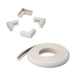 Inofix Protector de cantos modelo 5004 blanco con rollo de 2 m y 4 esquineras