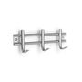 Inofix Colgador Acero Inoxidable 3 Ganchos Cromado 76 x 220 x 54 mm