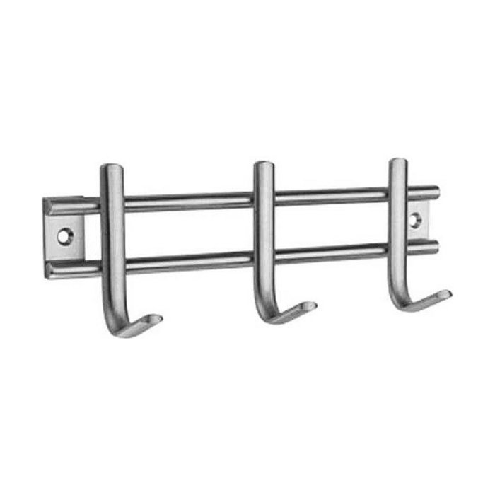 Inofix Colgador de acero inoxidable de 3 ganchos Cromado